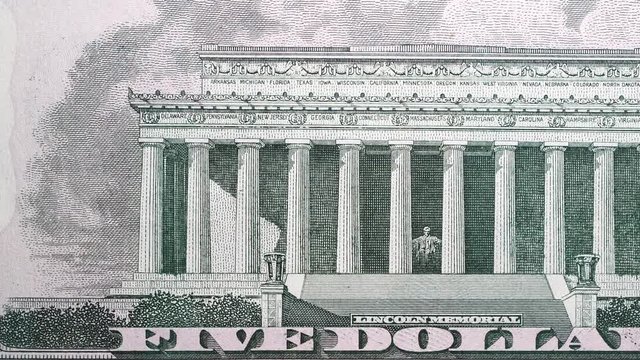 Close up footage of U.S. Dollar