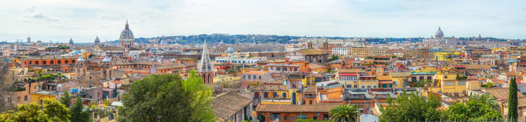 Naklejka na ściany i meble Rome city view from the Pincio Terrace