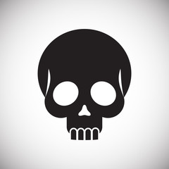Skull icon on background for graphic and web design. Simple vector sign. Internet concept symbol for website button or mobile app.