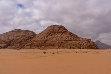 Wadi Rum, Jordanian desert landscape.