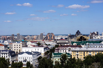 top view of the city