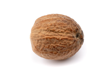 nutmeg on white background