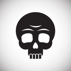 Skull icon on background for graphic and web design. Simple vector sign. Internet concept symbol for website button or mobile app.
