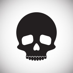 Skull icon on background for graphic and web design. Simple vector sign. Internet concept symbol for website button or mobile app.