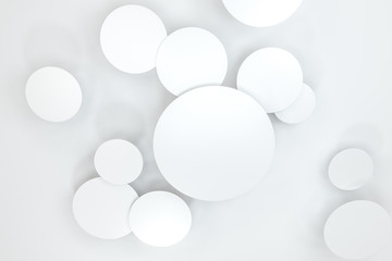 3d rendering, circle frame card template