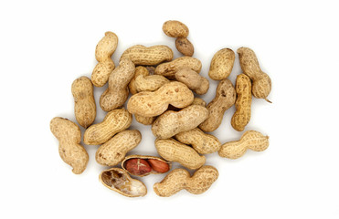 peanuts isolated on white background