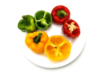 Colorful peppers At the shop selling fruits and vegetables32