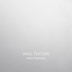 Vector wall background with lighting. White concrete texture.