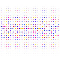 Colored dots on white background   