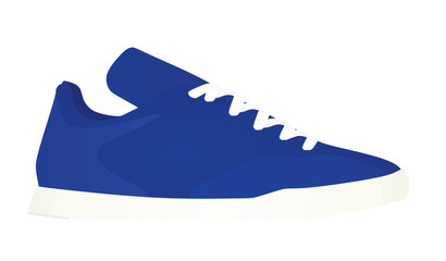 Blue sneaker. vector illustration