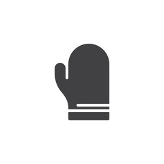 Kitchen glove vector icon. filled flat sign for mobile concept and web design. Oven glove glyph icon. Pot holder symbol, logo illustration. Pixel perfect vector graphics