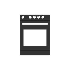 Kitchen, stove icon. Vector illustration, flat design.