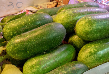 waxy gourd at market in Hong Kong