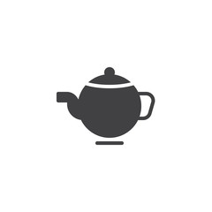 Tea pot vector icon. filled flat sign for mobile concept and web design. Teapot kettle glyph icon. Symbol, logo illustration. Pixel perfect vector graphics