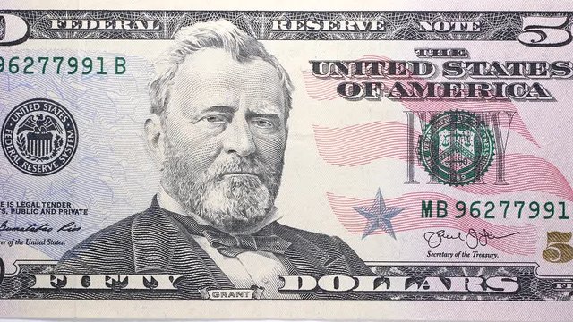 Close up footage of U.S. Dollar
