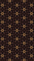 Ornate geometric pattern and abstract multicolored background