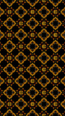 Ornate geometric pattern and abstract multicolored background