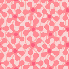 Fototapeta na wymiar Set of seamless patterns with vivid abstract flowers on light blue background. Can be printed and used as wrapping paper, wallpaper, textile, fabric, etc.