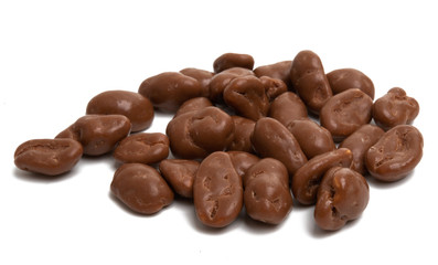 almond in chocolate isolated