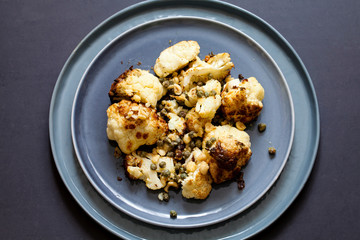 Roast cauliflower with capers and hazelnuts