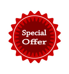 colorful special offer tag design, stock vector illustration
