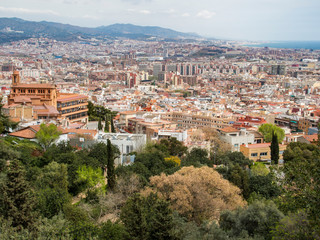 Fototapeta na wymiar Views of Barcelona from the Guinardo