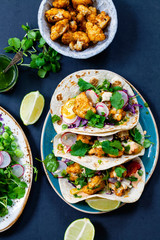 Vegetarian cauliflower tacos