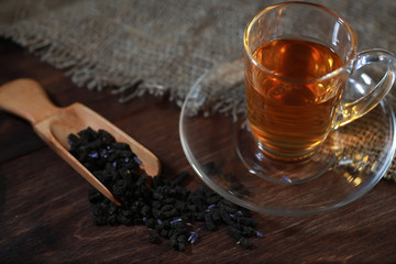 Brewed tea on a serving table