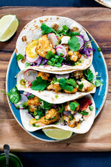 Vegetarian cauliflower tacos