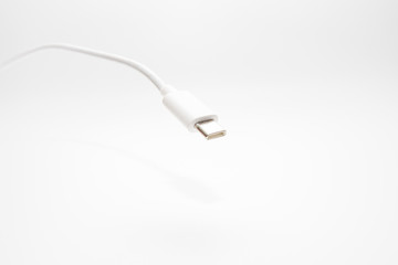 Fototapeta premium USB type-C cable connector on a white background. 