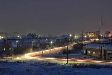 View of the night city