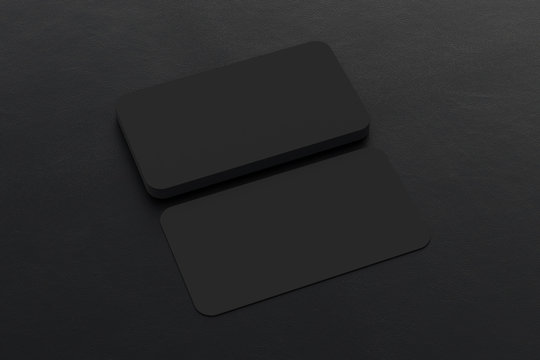 Blank  business cards  with round corners.