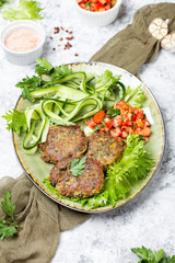vegan cutlets from mung beans and sweet potato