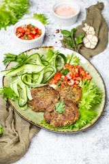 vegan cutlets from mung beans and sweet potato