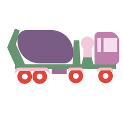 Mixing machine flat illustration on white