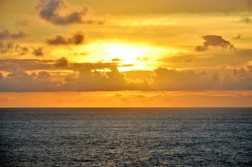 Sunset over the sea