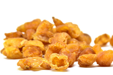 dried longan isolated on white background