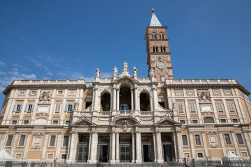 Fototapeta premium Panoramic view of exterior of the Basilica di Santa Maria Maggiore