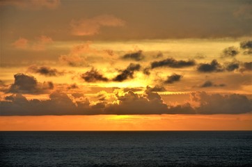 Sunset over the sea