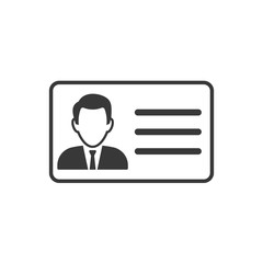 Id card icon. Vector illustration. Isolated. 