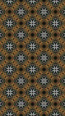 Ornate geometric pattern and abstract multicolored background