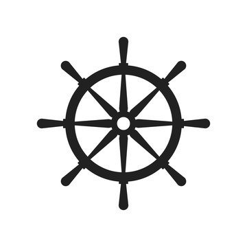 Ships helm icon. Vector illustration.