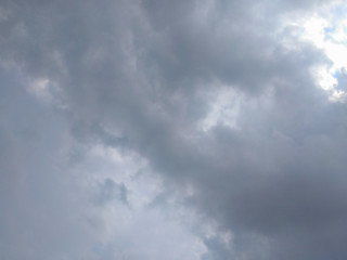White soft cloud texture on blue sky background