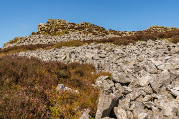 Shropshire landscape at the Stiperstones National Nature Reserve, England, UK