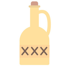 Bottle of poison flat illustration on white