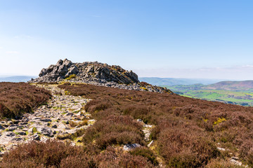 Shropshire landscape at the Stiperstones National Nature Reserve, England, UK