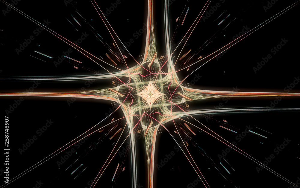Fototapete digital generated image in the form of abstract geometric shapes of various shades and colors for us