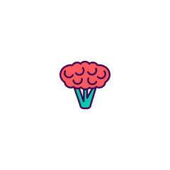 Cauliflower icon design. Gastronomy icon vector design