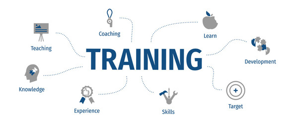 Banner Training Concept. Training with Icon.