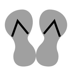 Flip flops flat illustration on white